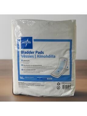 Medline FitRight Bladder Incontinence Pads, MAXIMUM Absorb 3.25" x 13" 14 count
